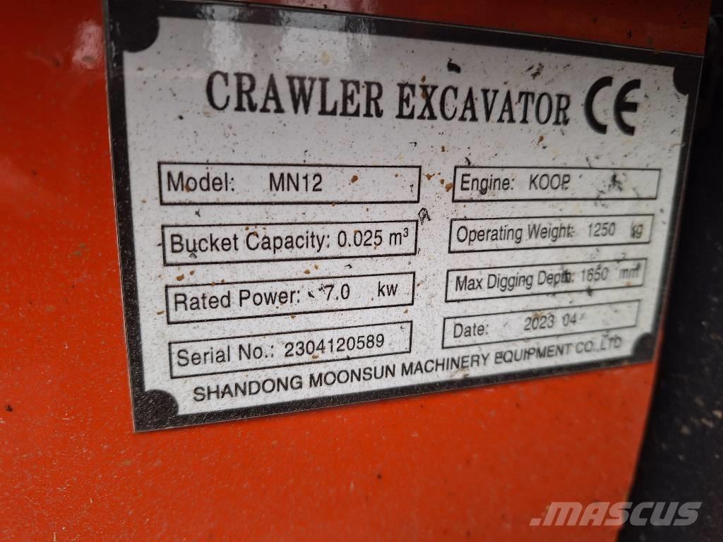  Moonsun MN12 Mini excavators < 7t