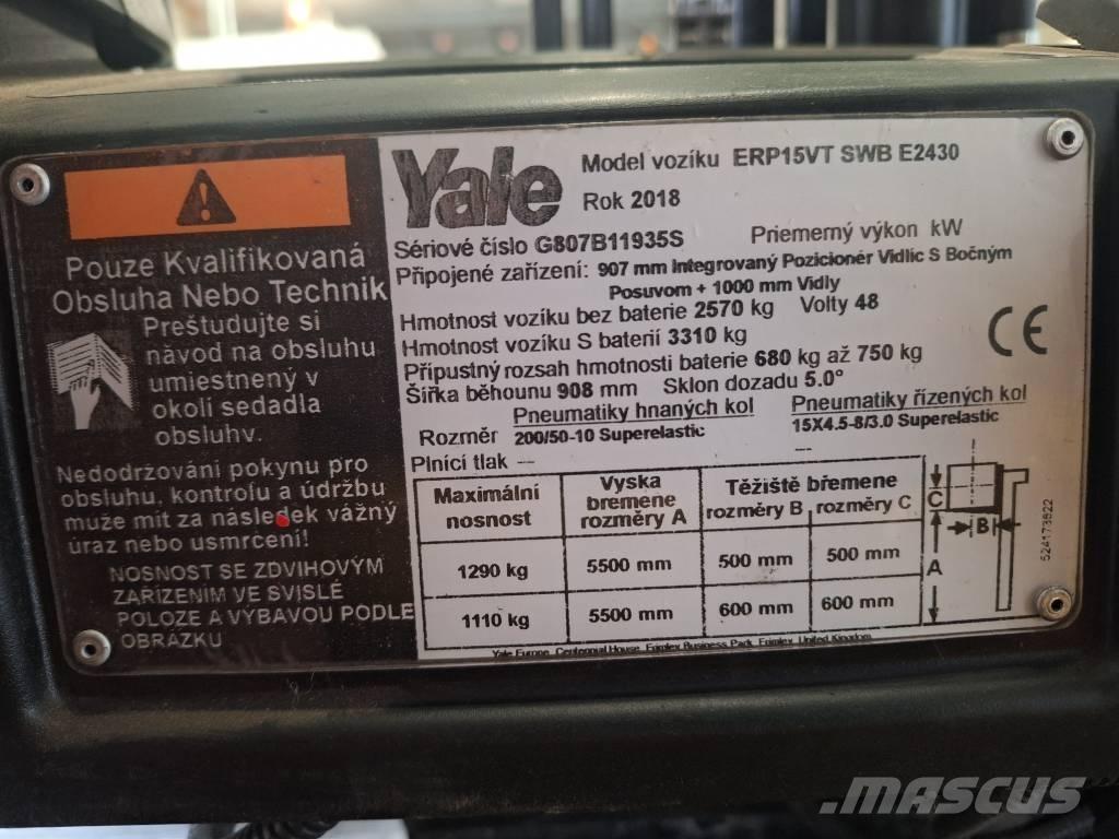 Yale ERP15VT Electric forklift trucks