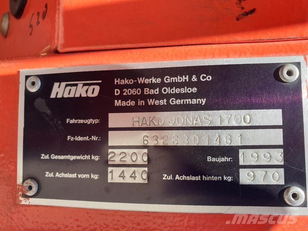 Hako Jonas 1700 Sweepers
