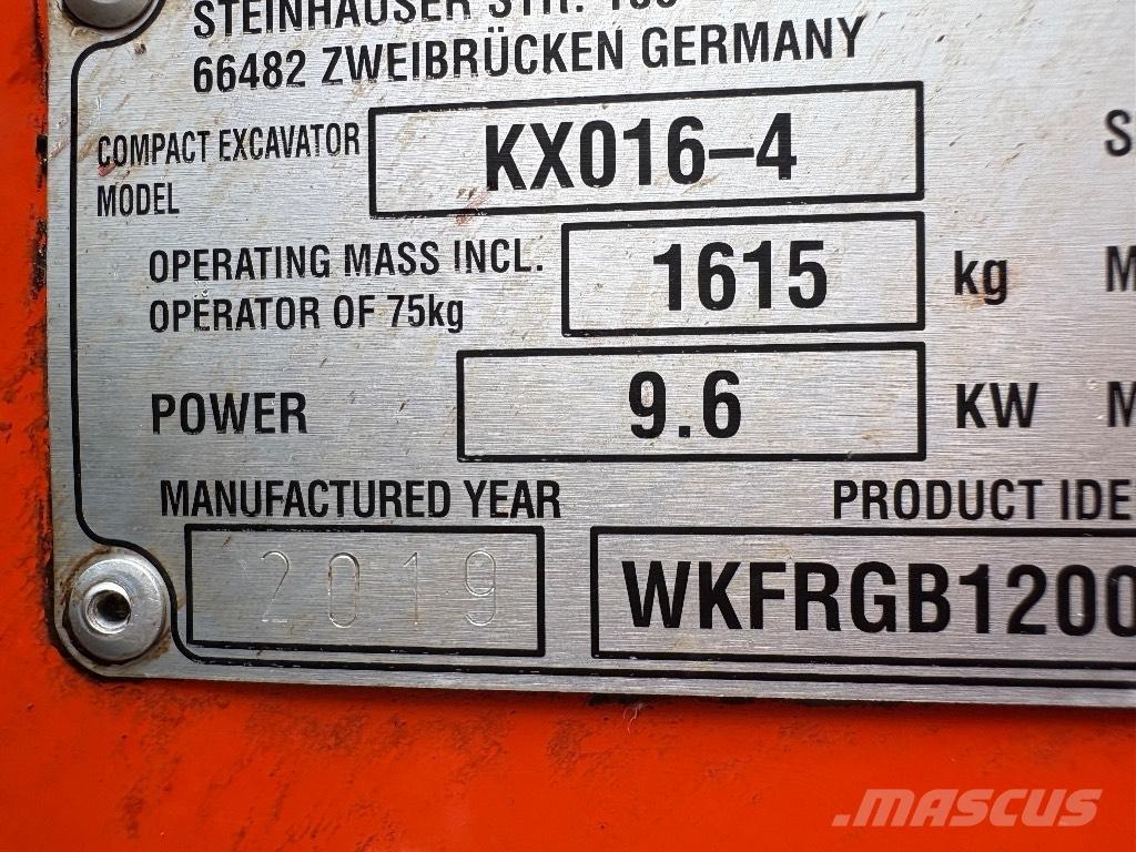 Kubota KX 016-4 Mini excavators < 7t