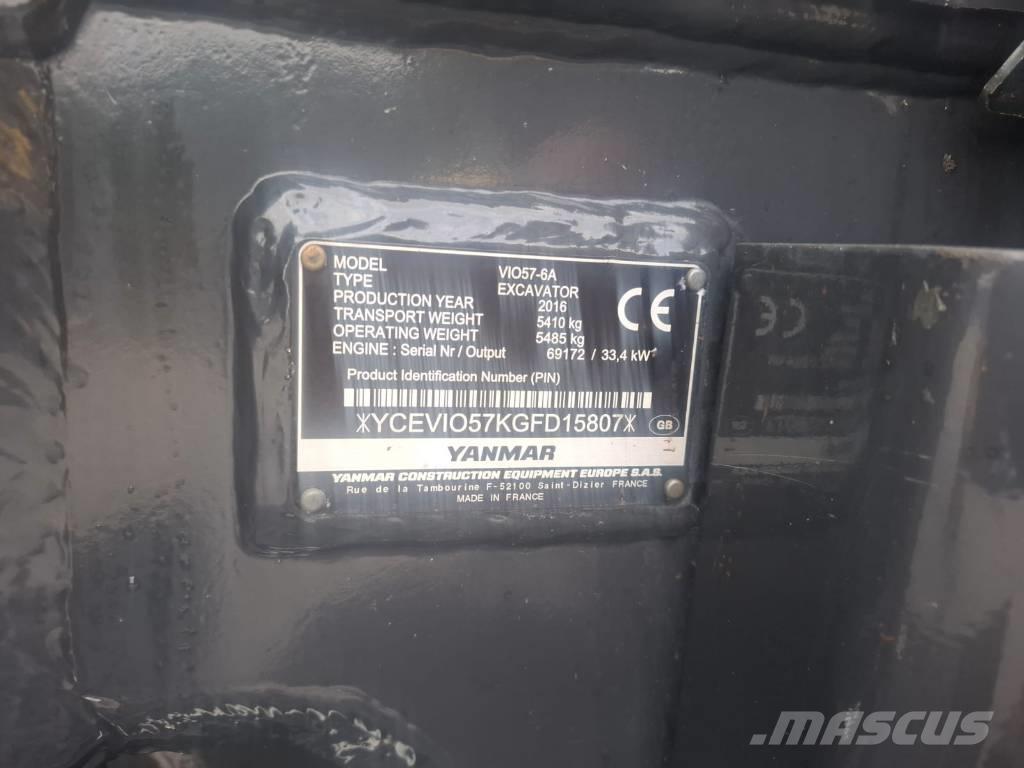 Yanmar vio 57-6A Mini excavators < 7t