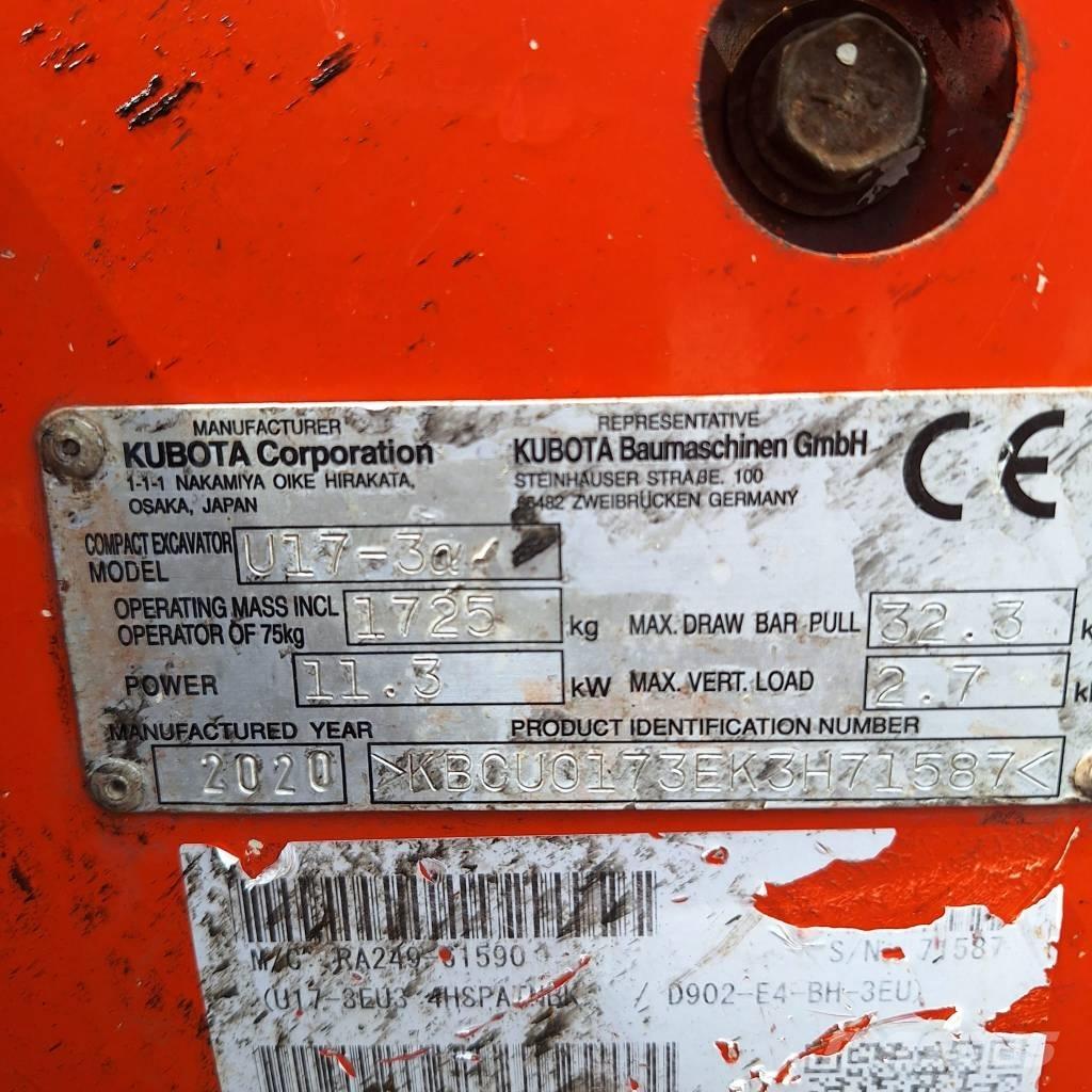 Kubota U 17-3 Mini excavators < 7t