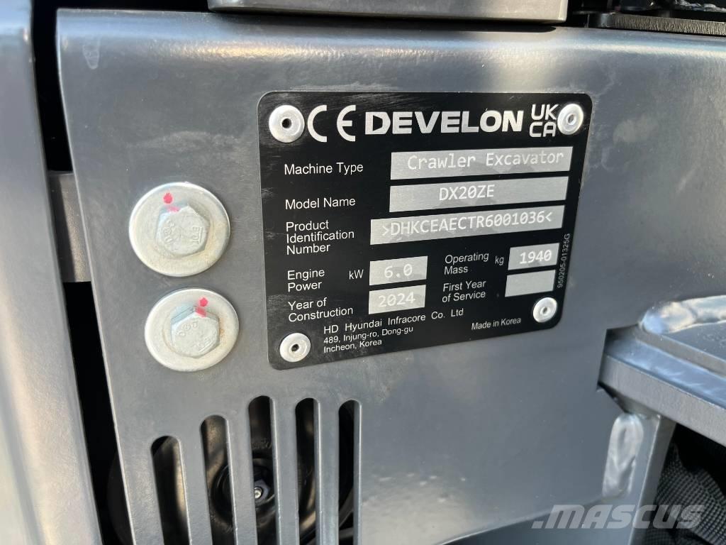 Develon DX 20 ZE Mini excavators < 7t