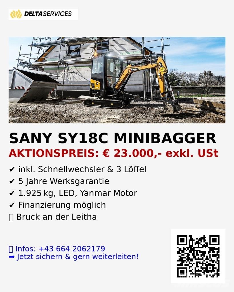 Sany SY 18 C Mini excavators < 7t