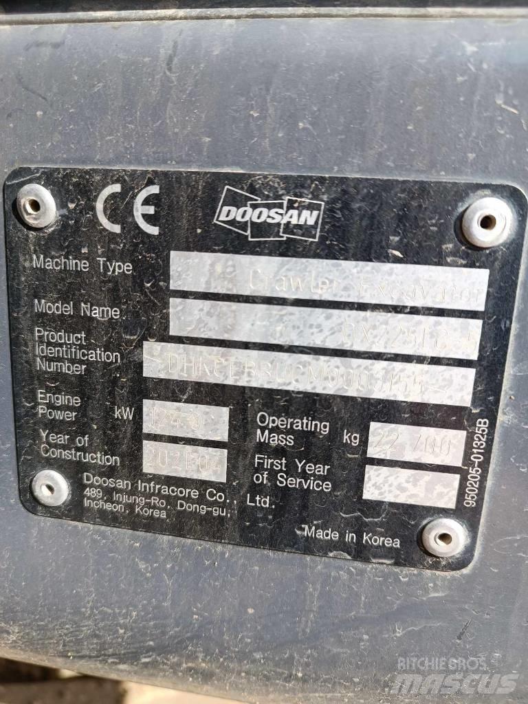 Doosan DX 225 LC-5 Crawler excavators