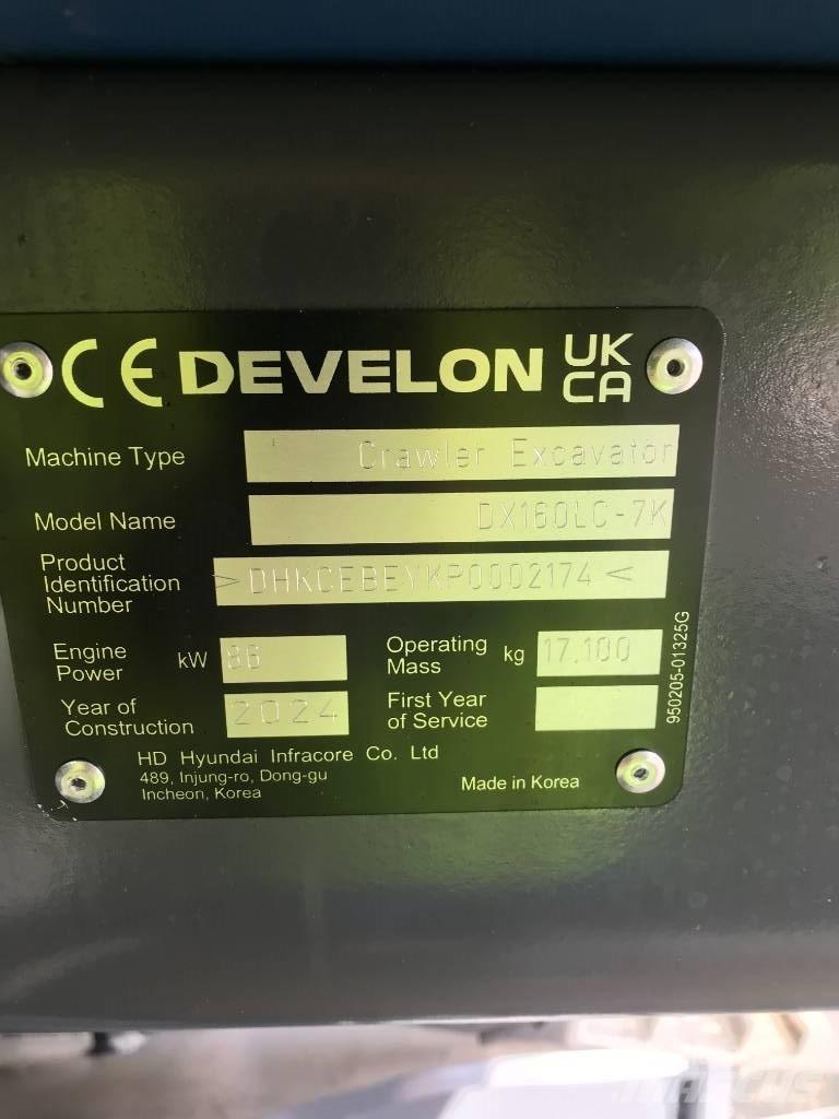 Develon DX160LC-7K Crawler excavators