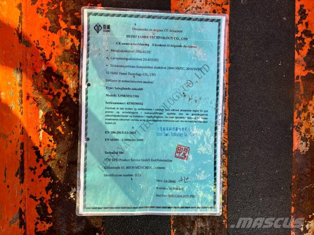 Yamei MS1330 Scissor lifts