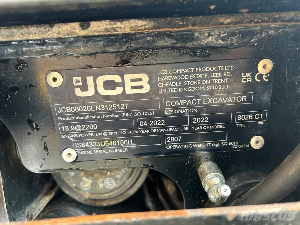 JCB 8026 CTS Mini excavators < 7t