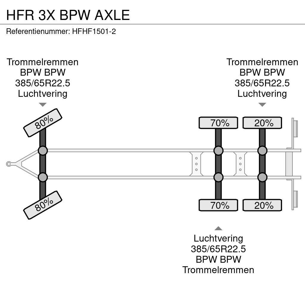 HFR 3X BPW AXLE Flatbed/Dropside trailers