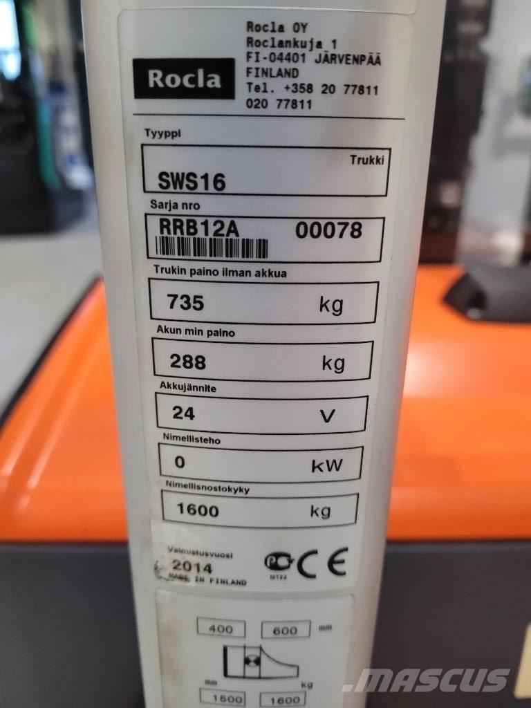 Rocla SWS 16 Pedestrian stacker