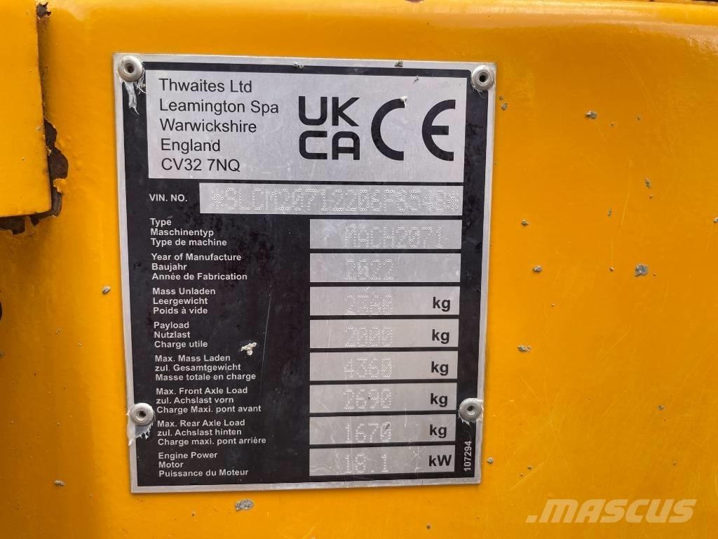 Thwaites MACH2071 Site dumpers