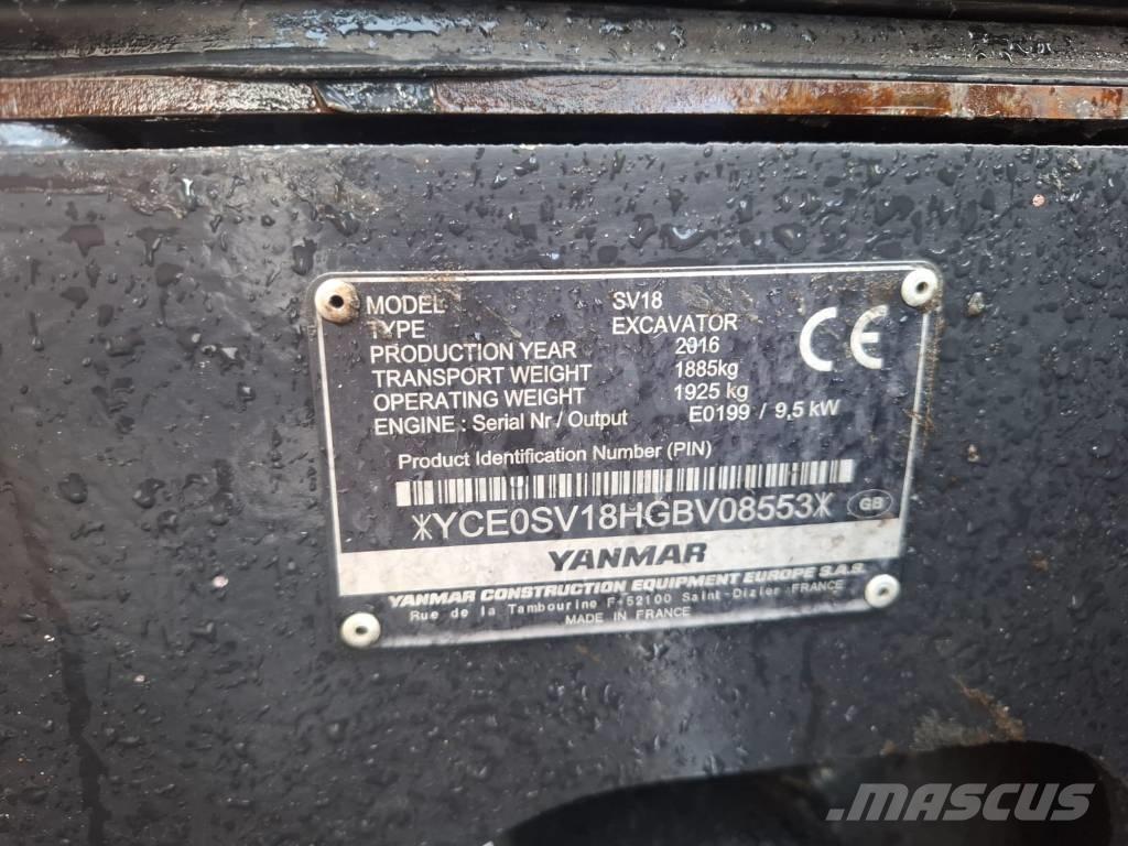 Yanmar SV 18 Mini excavators < 7t