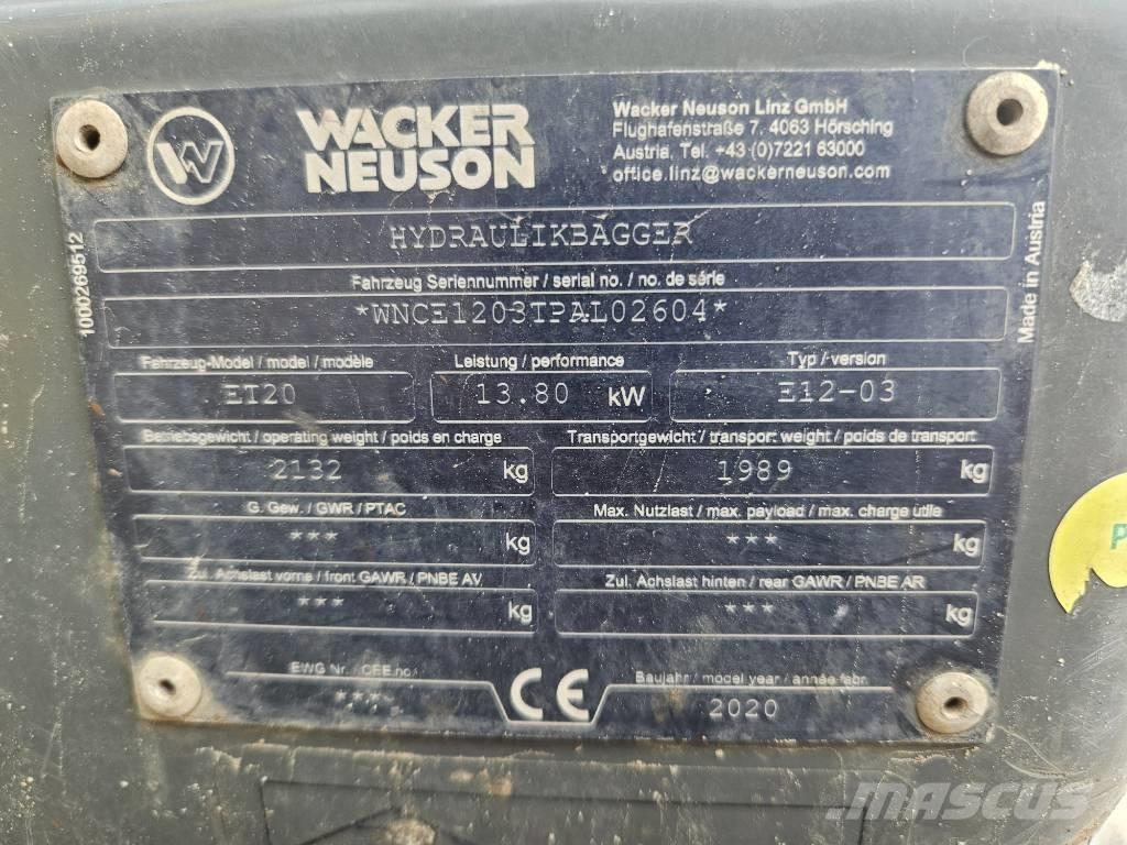 Wacker Neuson ET 20 Mini excavators < 7t