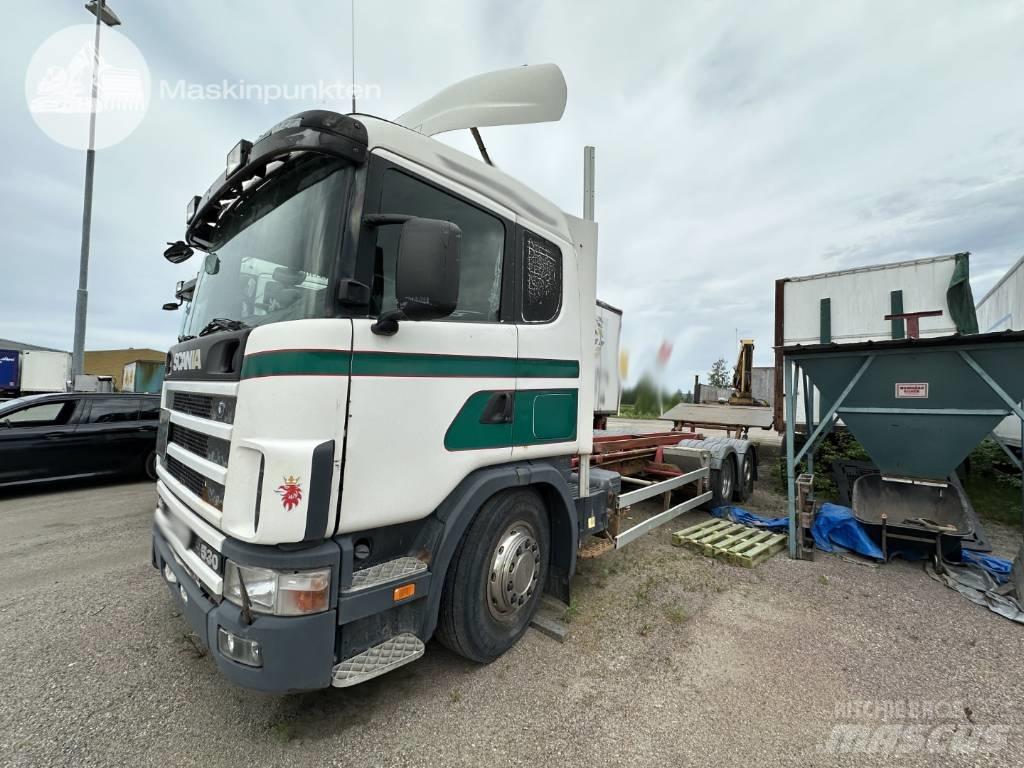 Scania R 124 LB Containerframe/Skiploader trucks