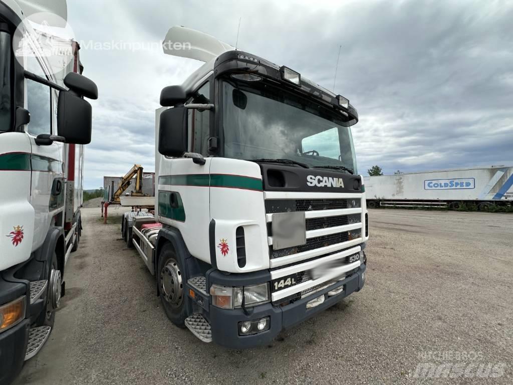Scania R 124 LB Containerframe/Skiploader trucks