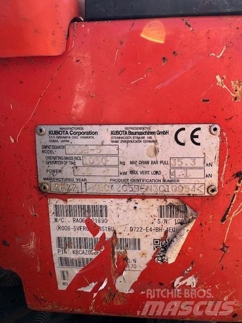 Kubota K 008-5 Mini excavators < 7t