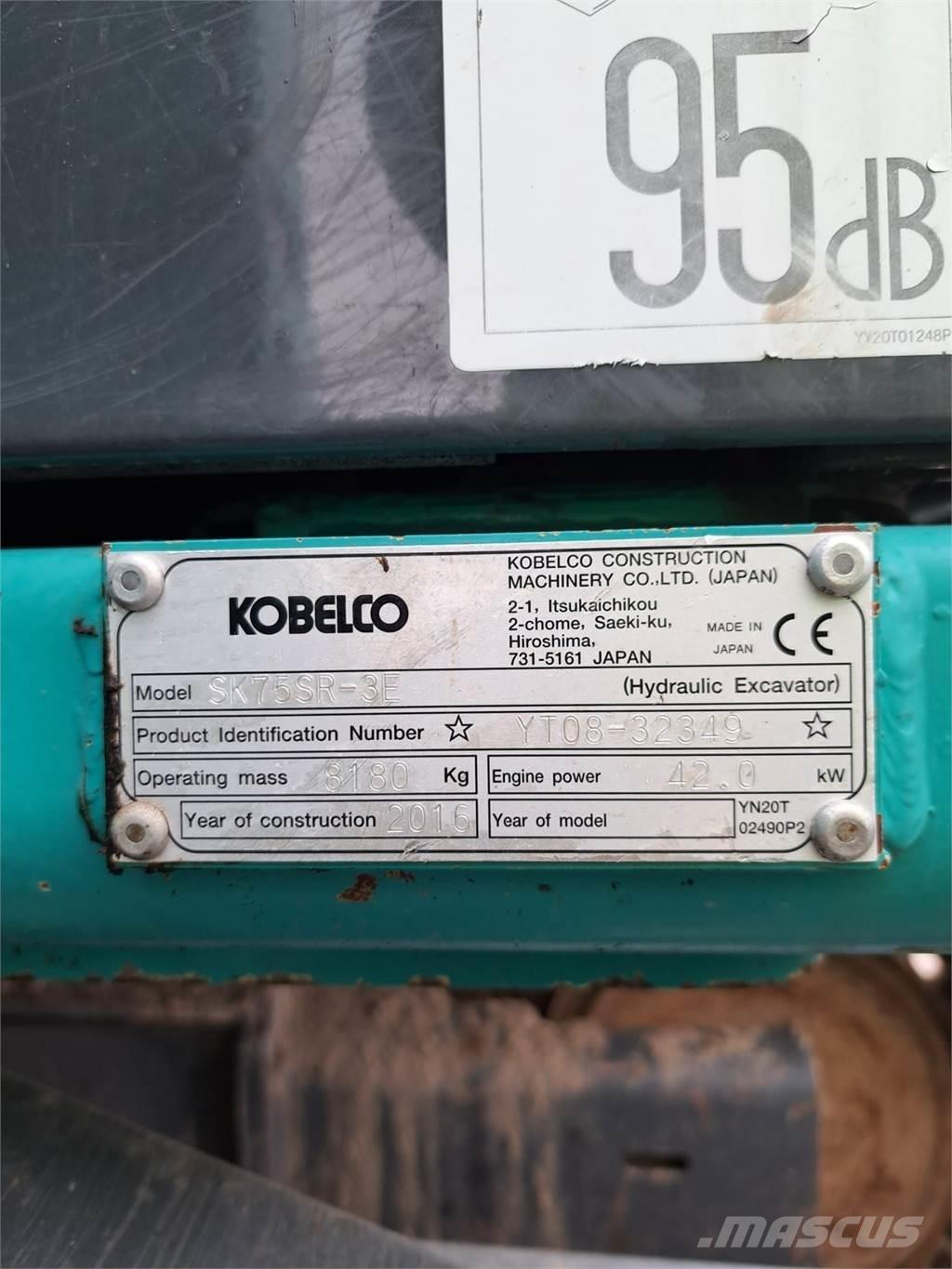 Kobelco SK75SR-3E Mini excavators < 7t