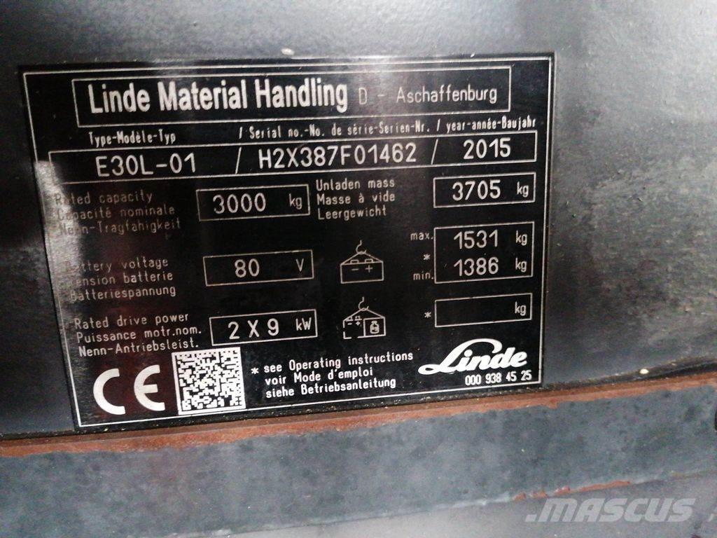 Linde E30L-01 Electric forklift trucks