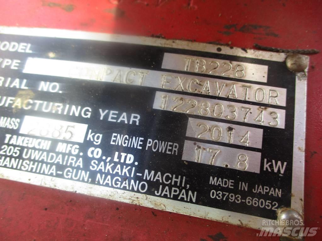 Takeuchi TB 228 Mini excavators < 7t