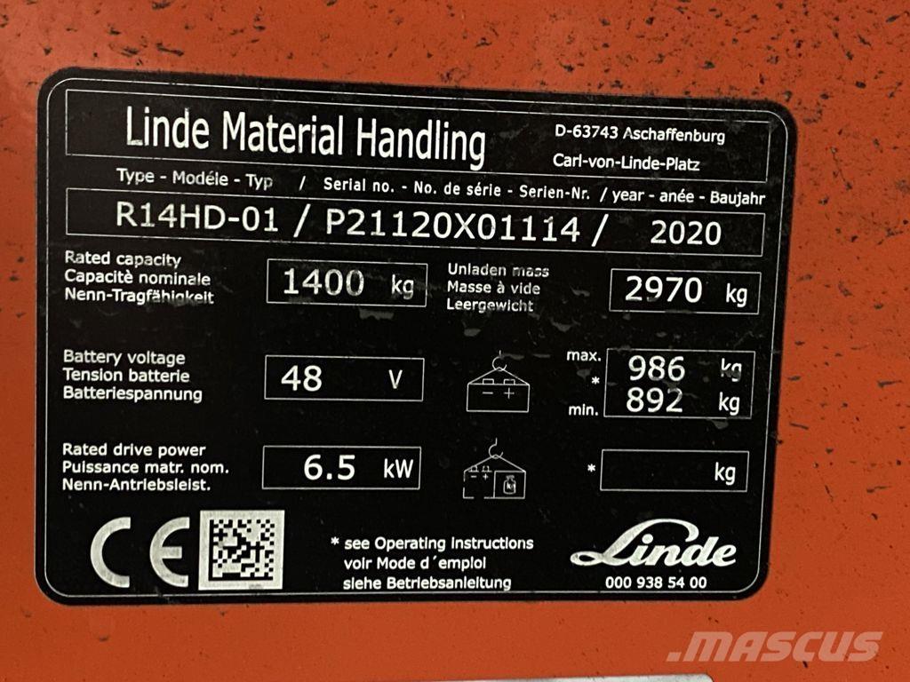 Linde R14HD-01 Reach truck