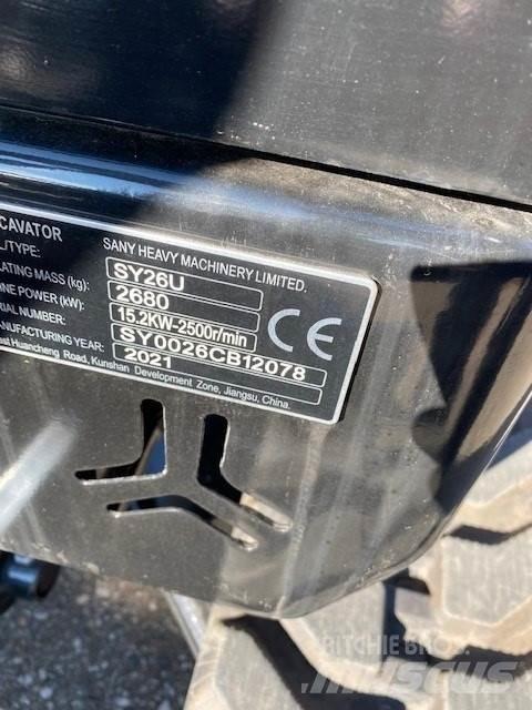 Sany SY26U Mini excavators < 7t