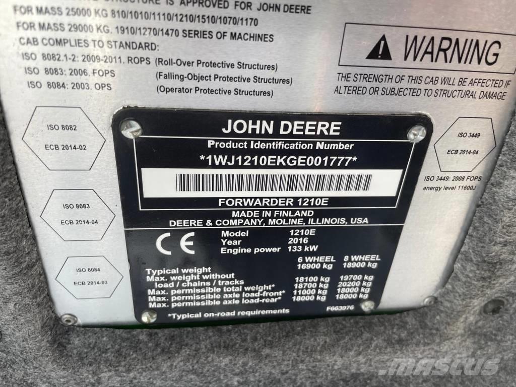 John Deere 1210 E Forwarders