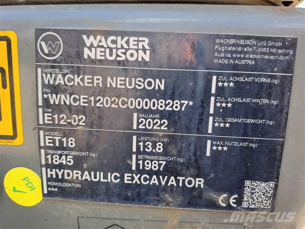 Wacker Neuson ET18 Crawler excavators