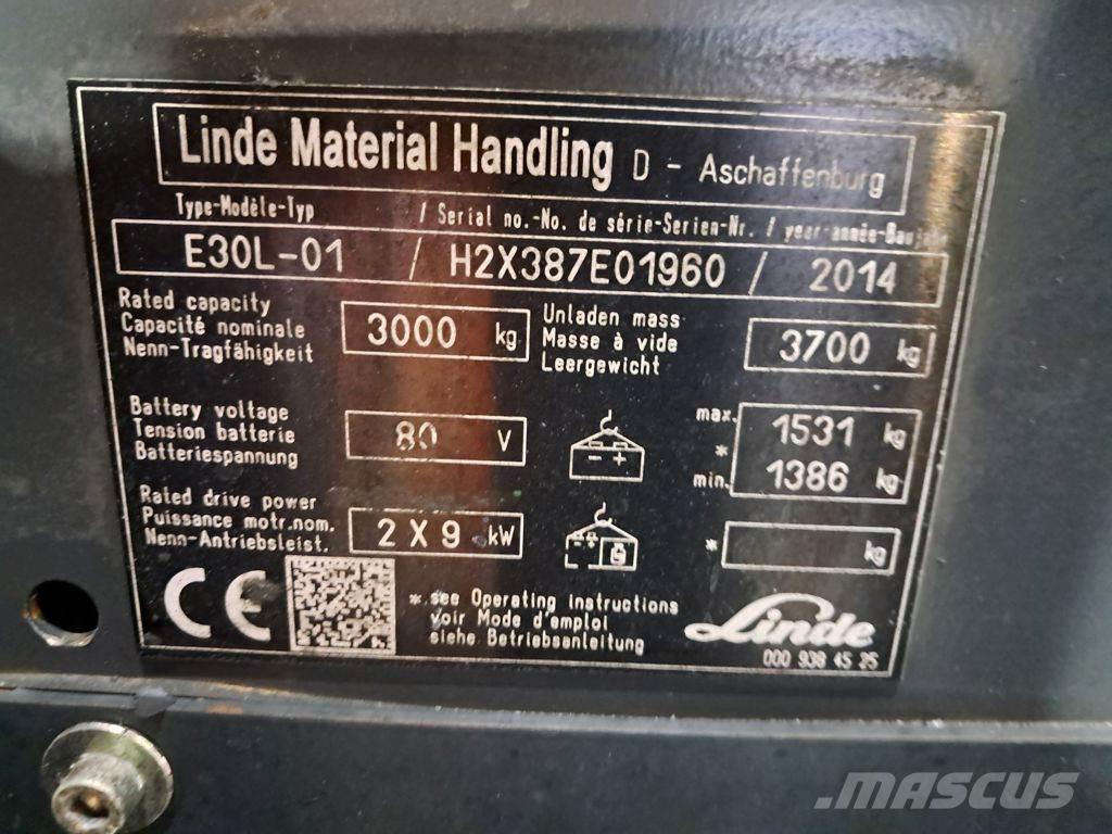 Linde E30L-01 Electric forklift trucks