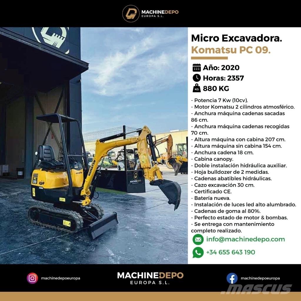 Komatsu PC 09-1 Mini excavators < 7t
