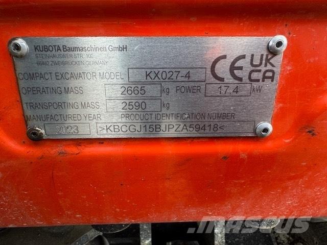 Kubota KX 027-4 Mini excavators < 7t