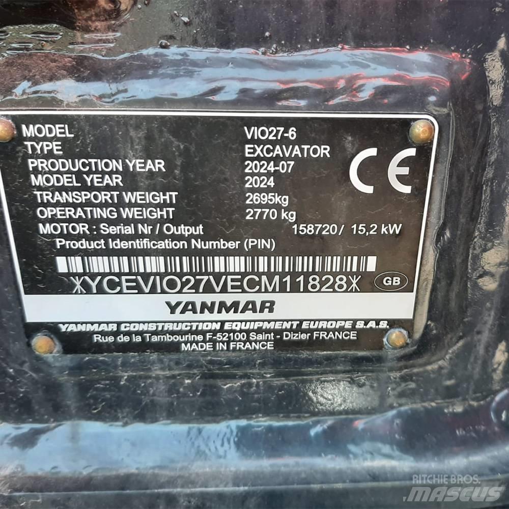 Yanmar Vio 27 Mini excavators < 7t