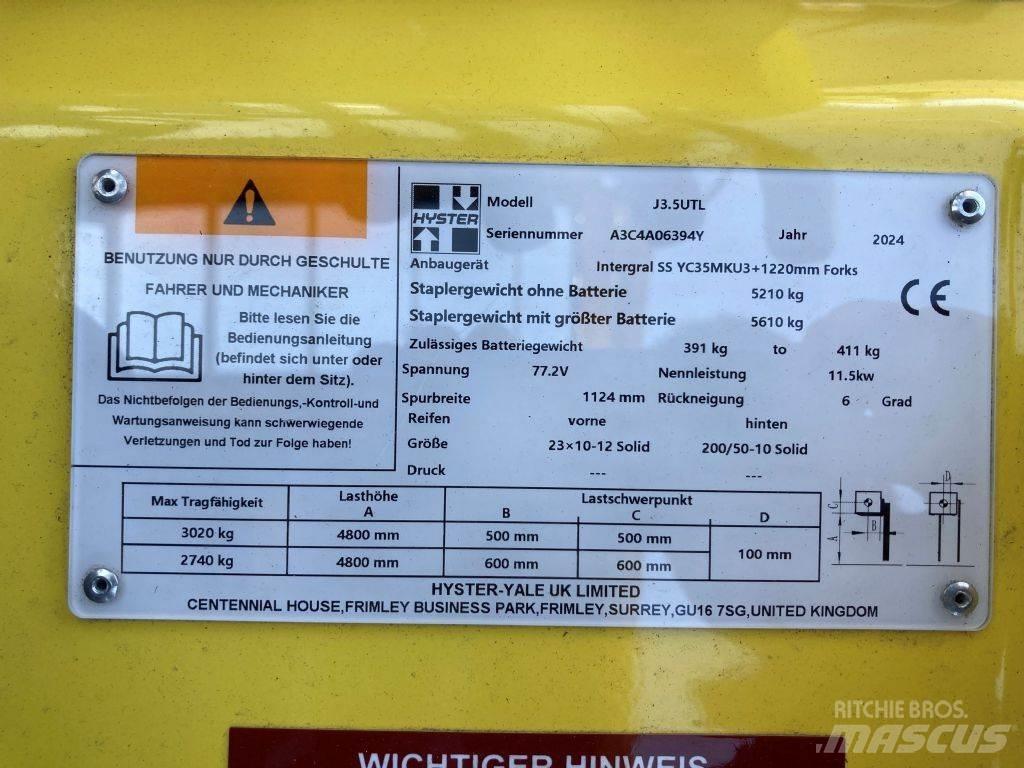 Hyster J 3.5 UTL Electric forklift trucks
