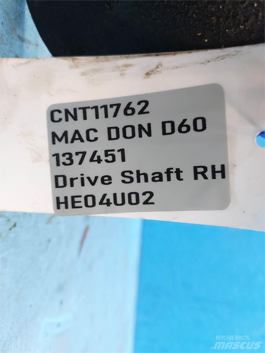 MacDon D60 Combine harvester spares & accessories