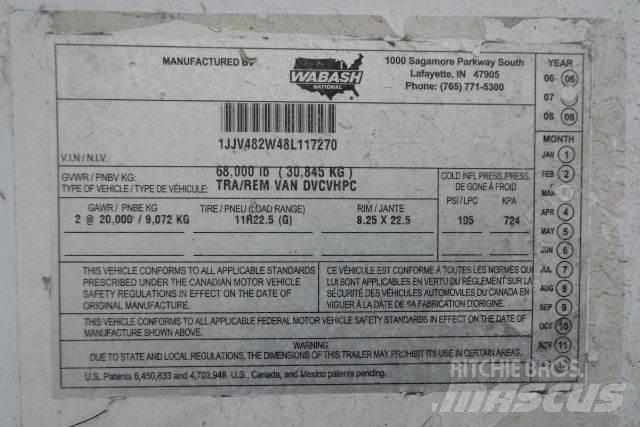 Wabash DVCVHPC Van Body Trailers