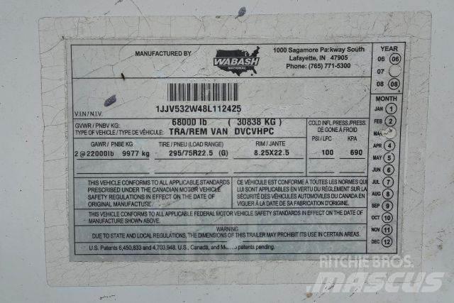 Wabash DVCVHPC Van Body Trailers