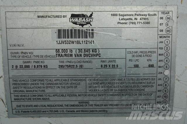 Wabash DVCVHPC Van Body Trailers