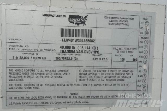 Wabash DVCVHPC Van Body Trailers