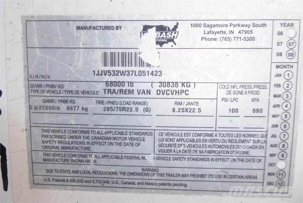 Wabash DVCVHPC Van Body Trailers