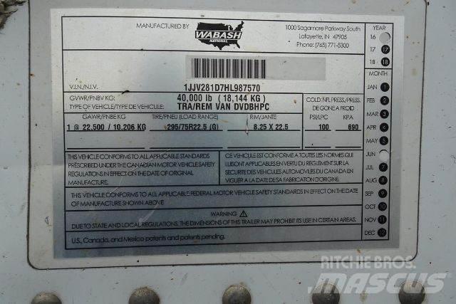 Wabash DVDBHPC Van Body Trailers