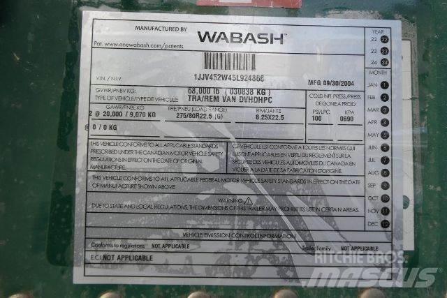 Wabash DVHDHPC Van Body Trailers