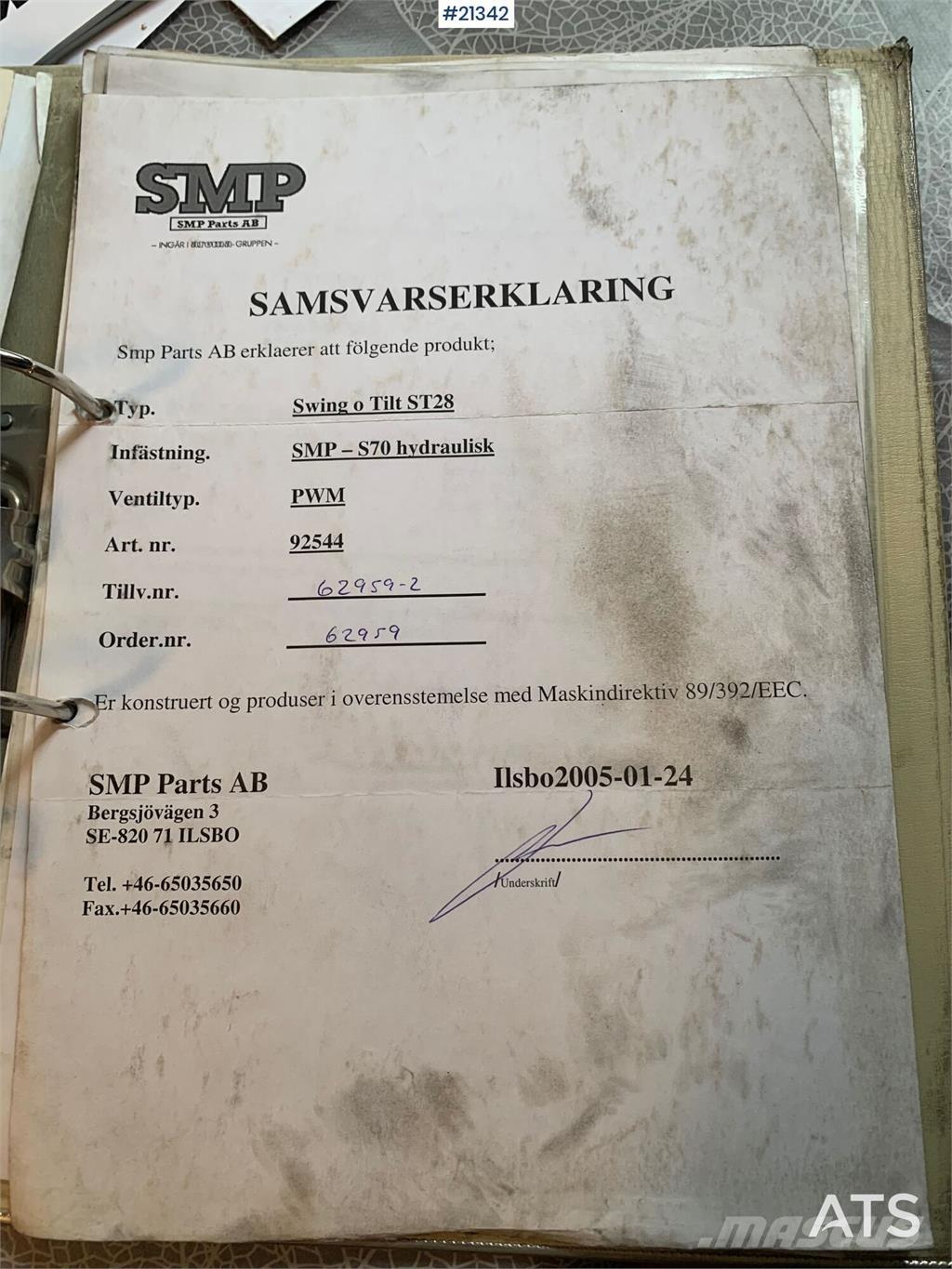 SMP S70 Rotortilt Other components