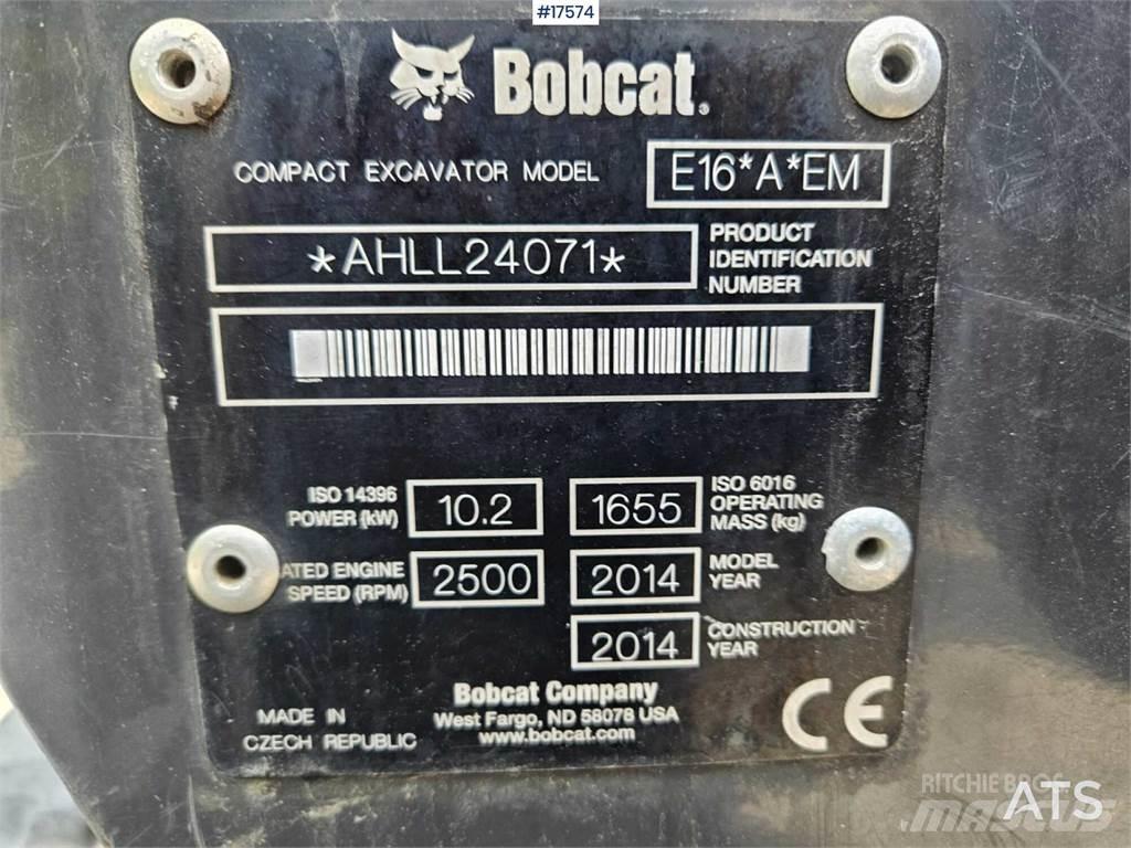 Bobcat E16 Mini excavators < 7t