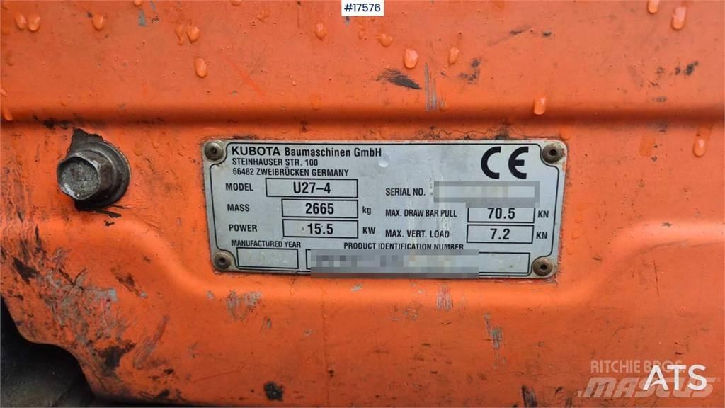 Kubota U27-4 Mini excavators < 7t