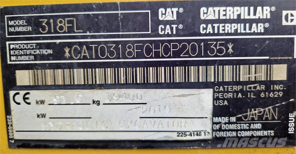 CAT 318FL Crawler excavators