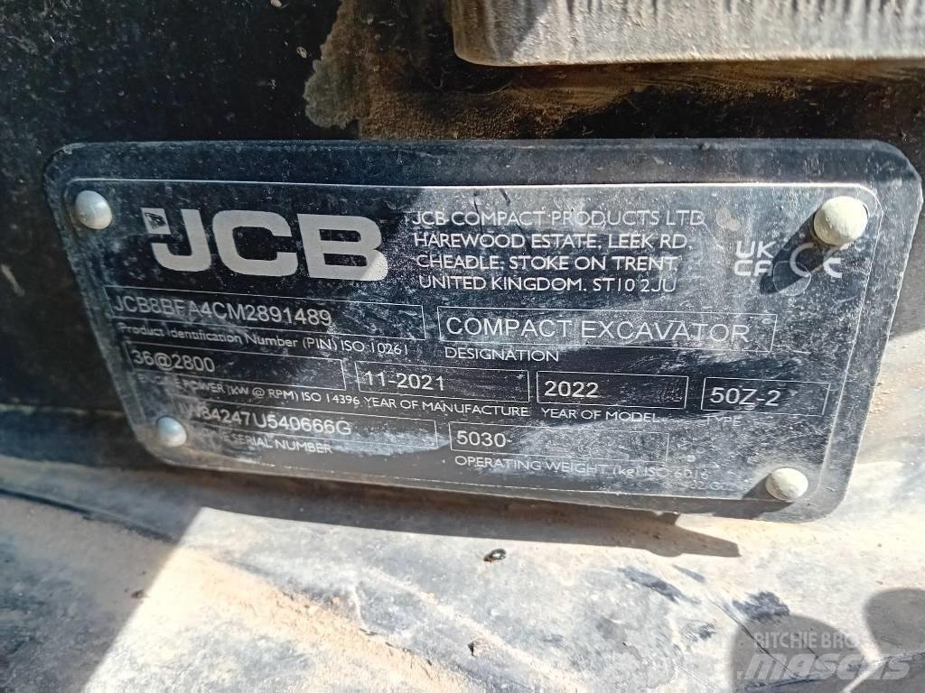 JCB 50 Z-2 Mini excavators < 7t