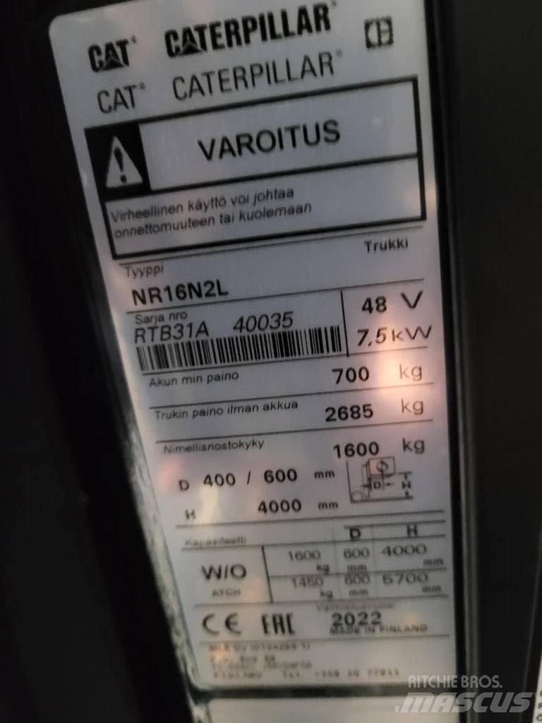 CAT NR16N2L Reach truck