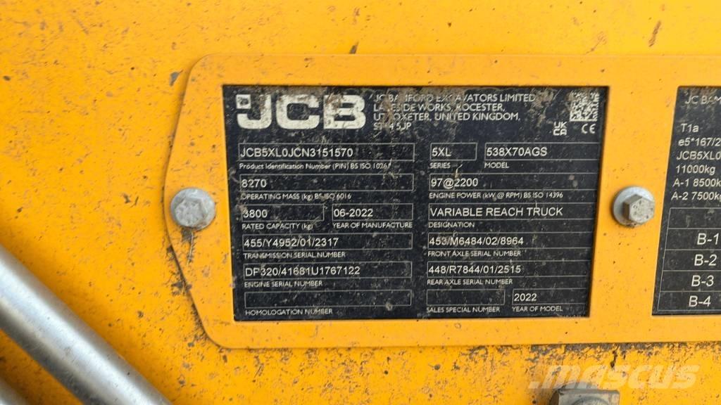 JCB 538-70 Farming telehandlers