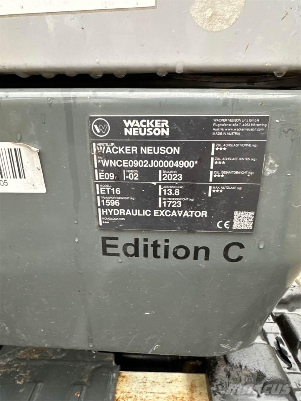 Wacker Neuson ET16 Crawler excavators