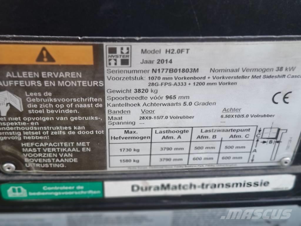 Hyster H 2.0 FT LPG trucks