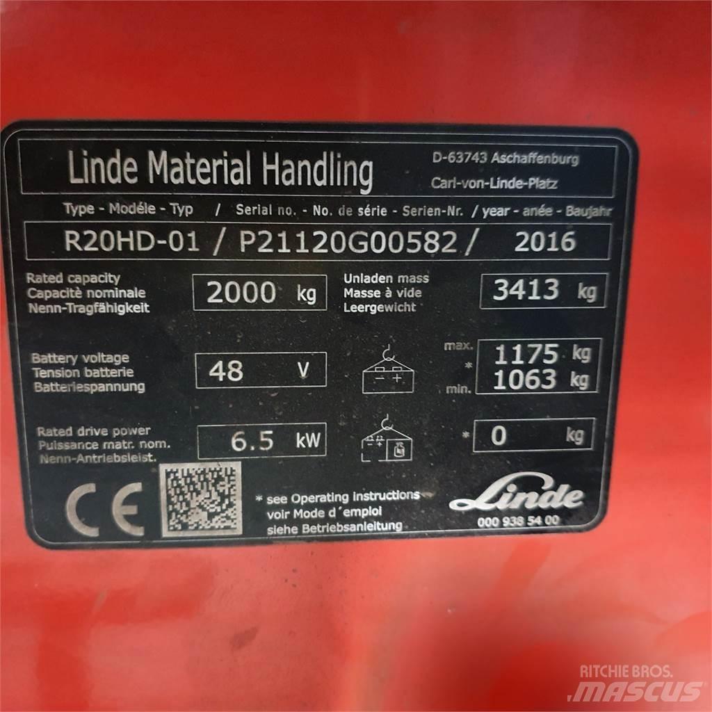 Linde R20HD Reach truck
